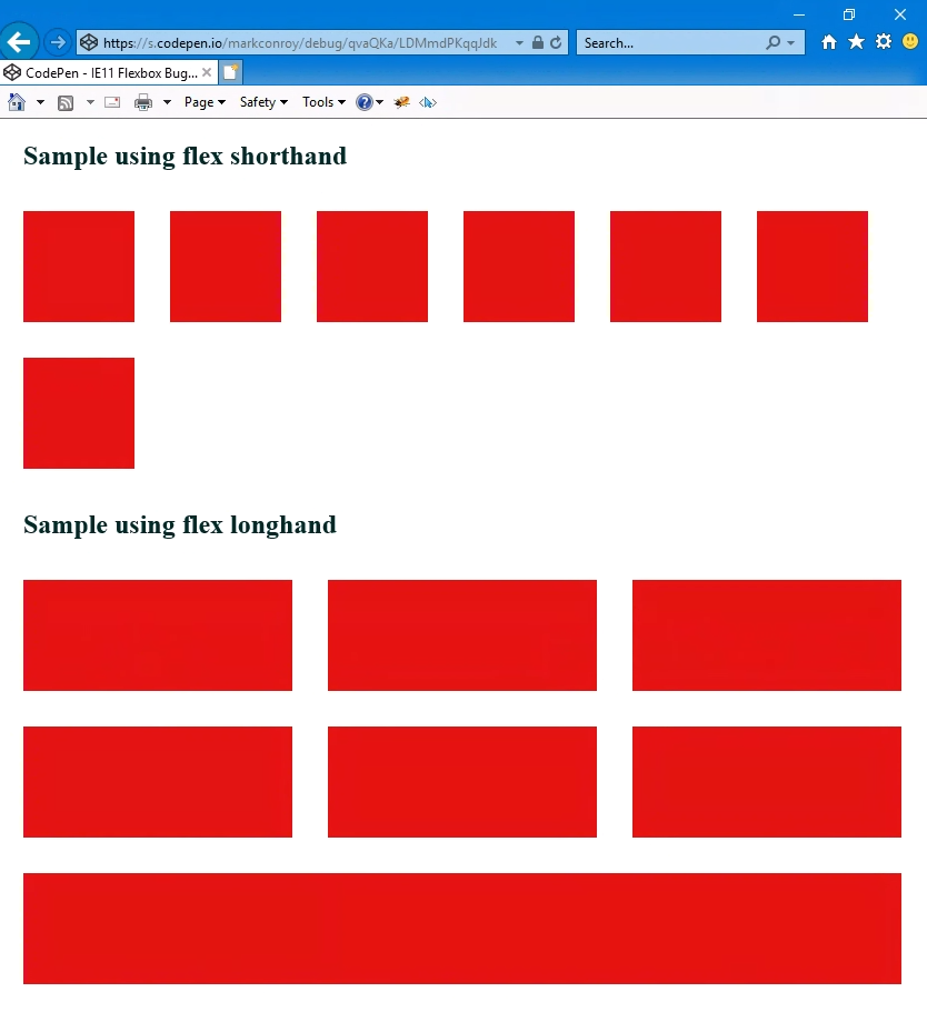 IE11 Flexbox Bug: flex-basis with calc when using flex shorthand | Mark ...