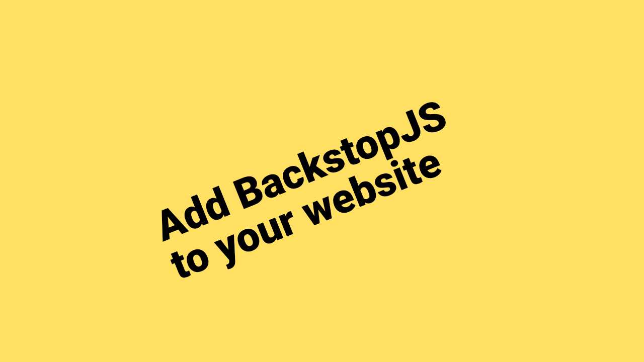 Add BackstopJS to your Website