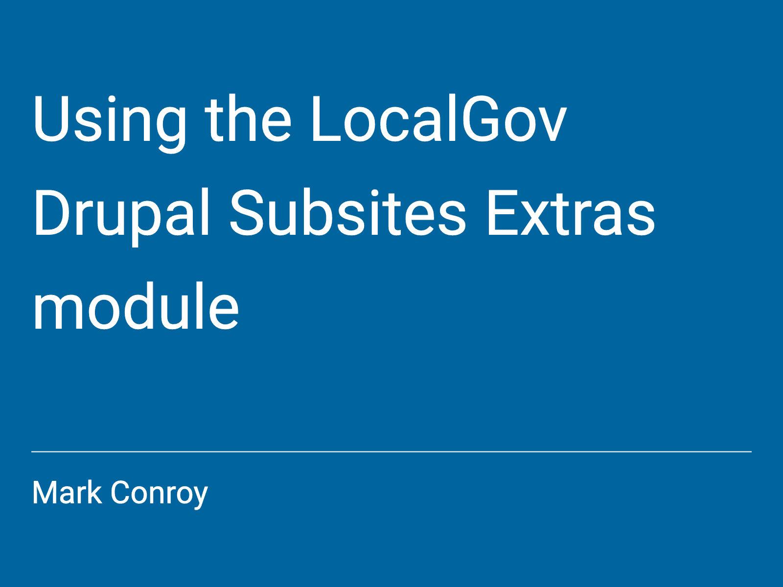 LocalGov Drupal Subsites Extras module